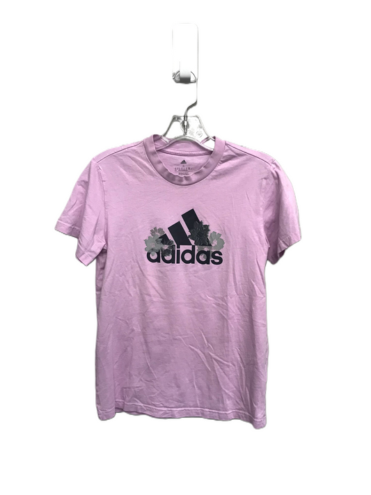 Purple Athletic Top Short Sleeve By Adidas, Size: S
