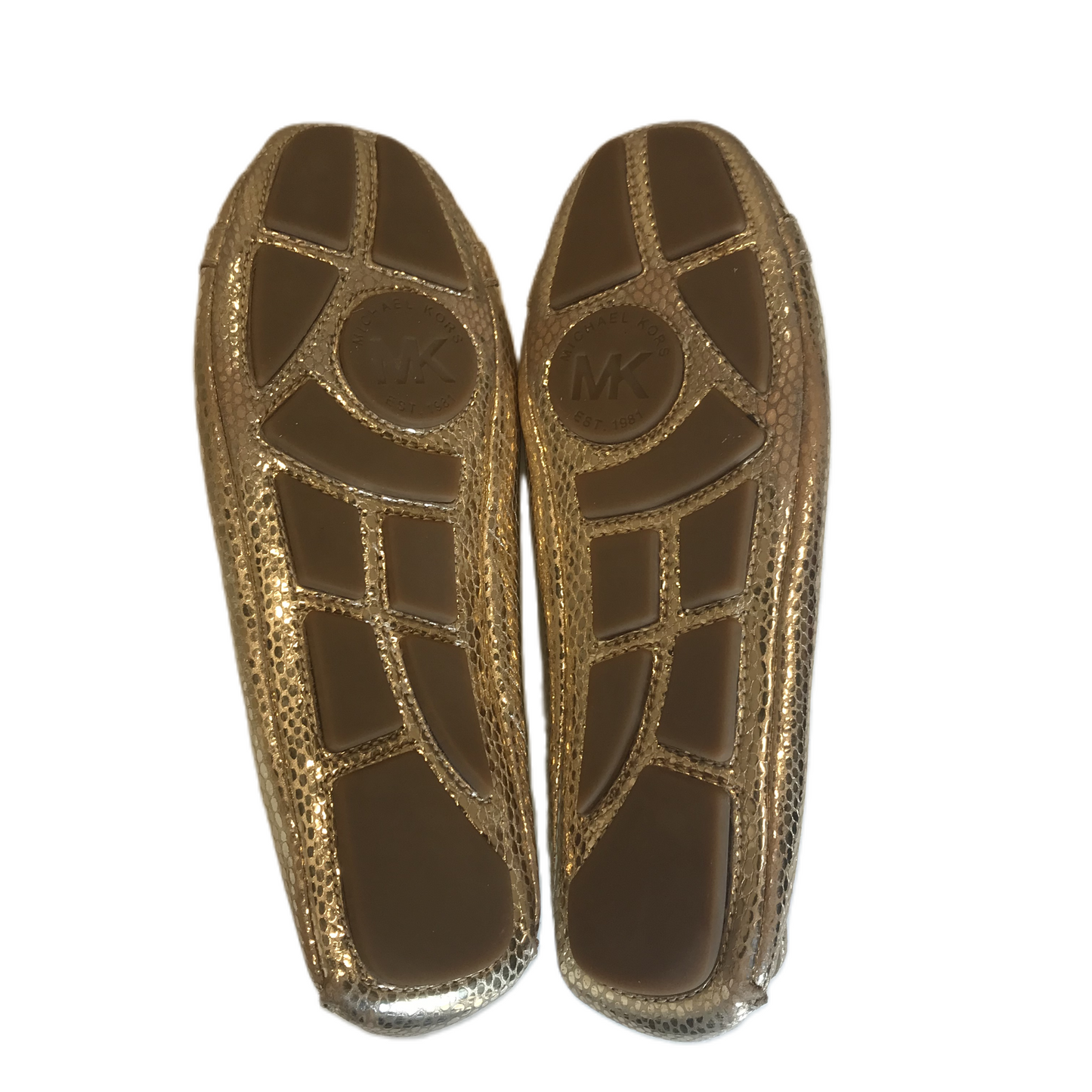 Gold Shoes Designer By Michael Kors, Size: 8