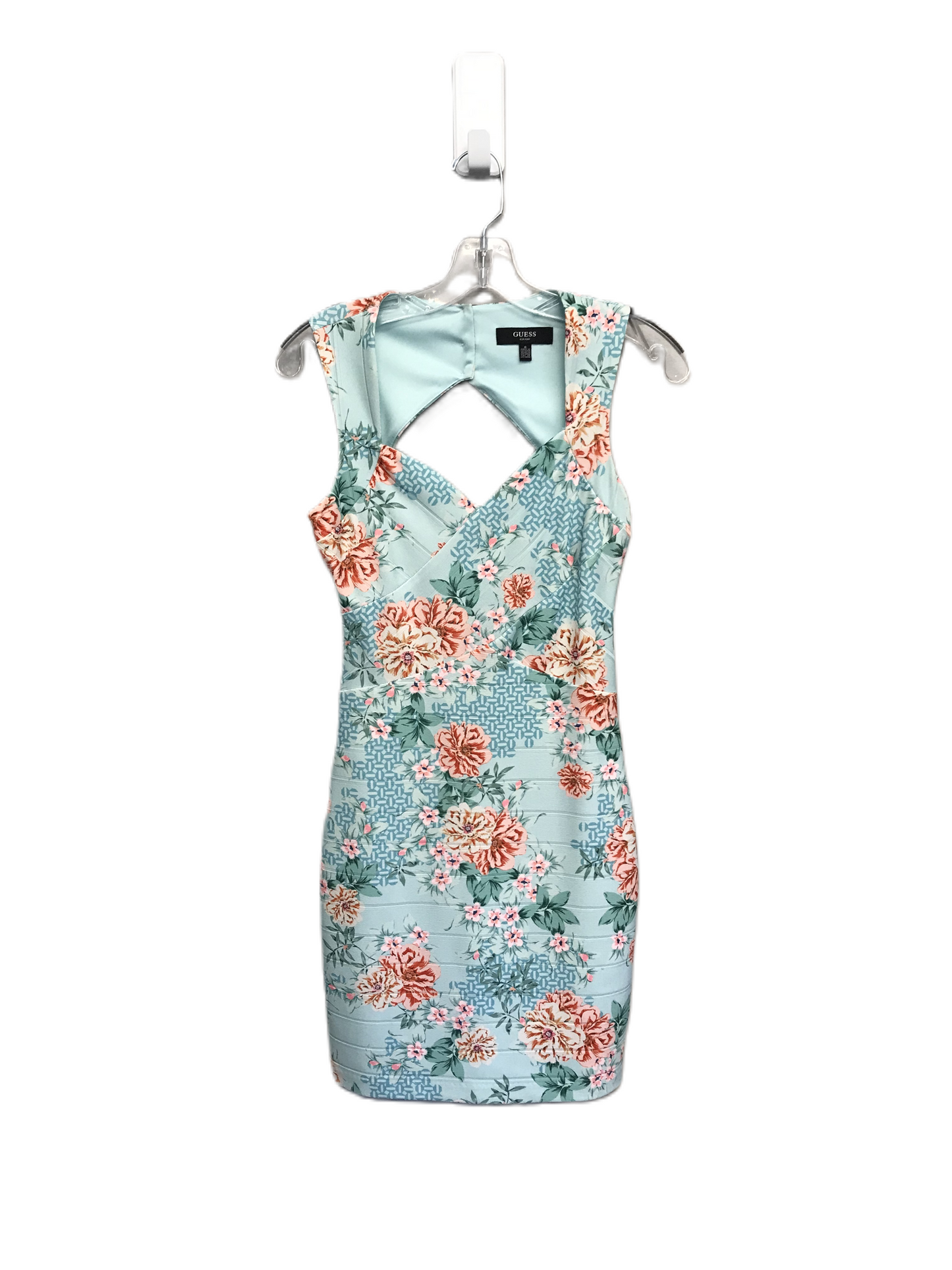 Floral Print Dress Casual Short By Guess, Size: Xs