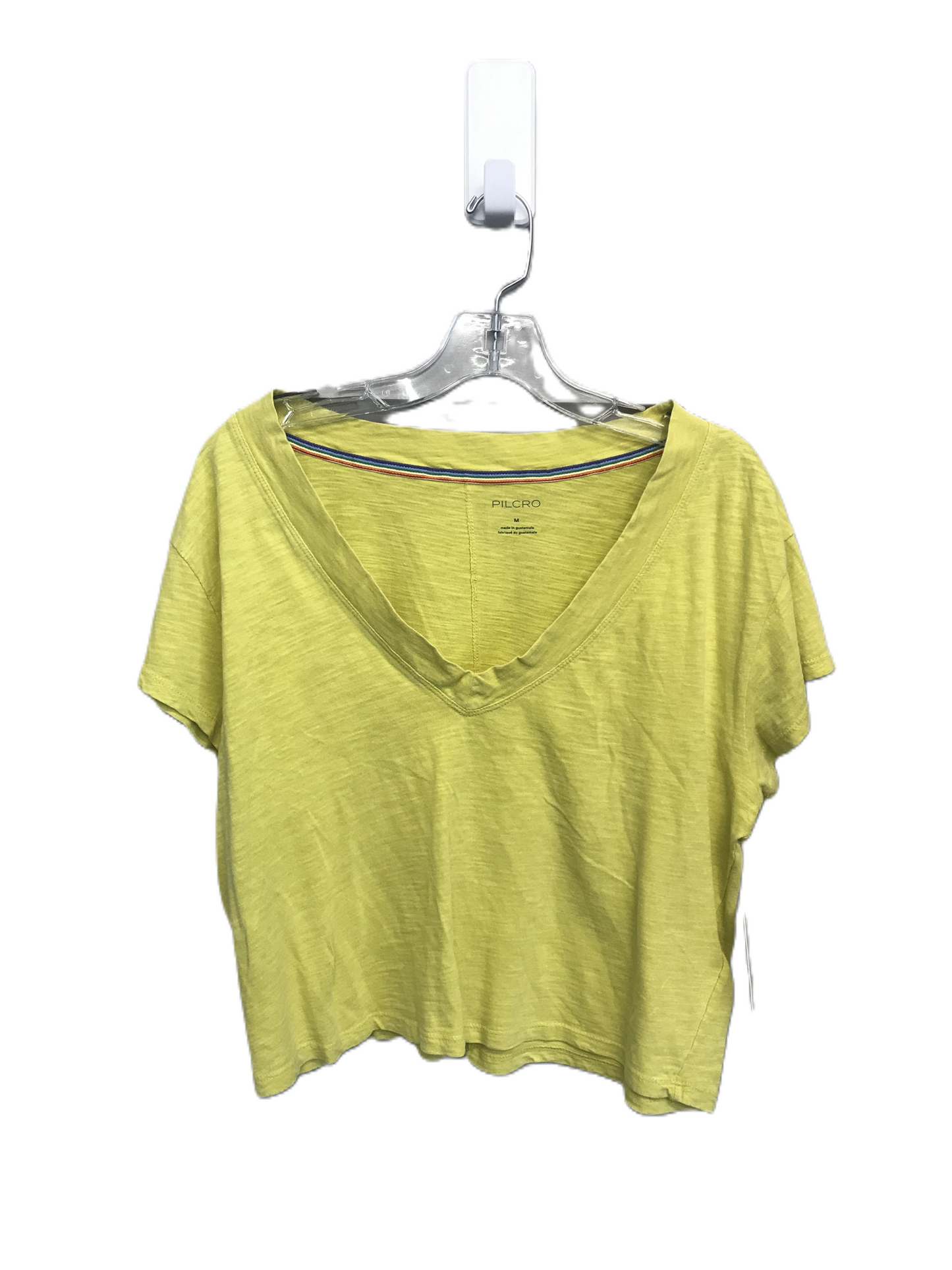 Yellow Top Short Sleeve By Pilcro, Size: M