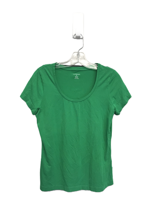 Green Top Short Sleeve Basic By Lands End, Size: S