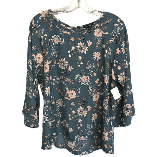 Floral Print Top Long Sleeve By Papermoon, Size: L