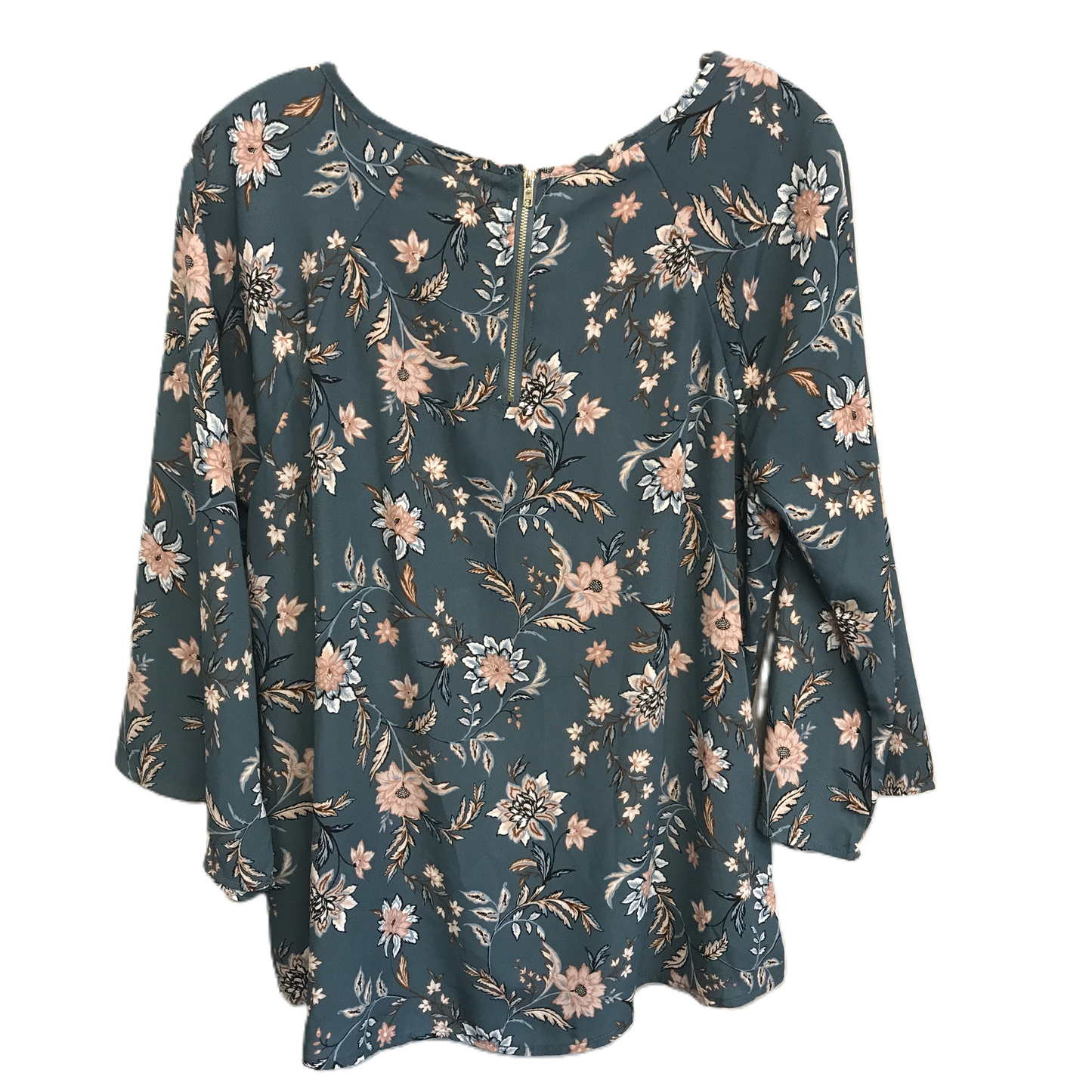 Floral Print Top Long Sleeve By Papermoon, Size: L