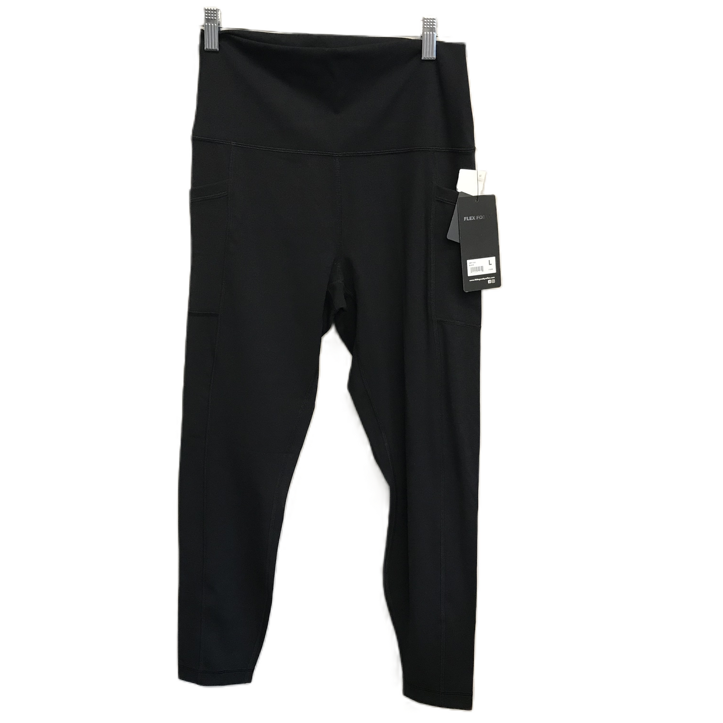 Black Athletic Capris By 90 Degrees By Reflex, Size: L