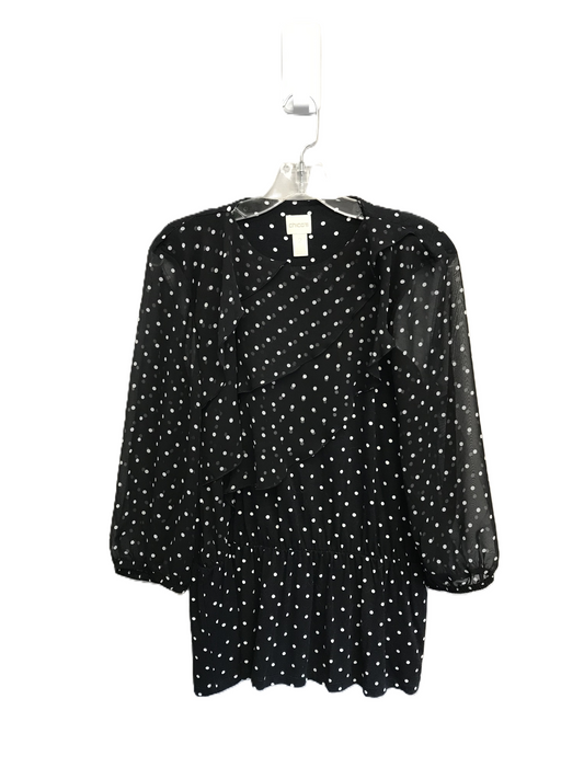 Polkadot Pattern Top 3/4 Sleeve By Chicos, Size: L