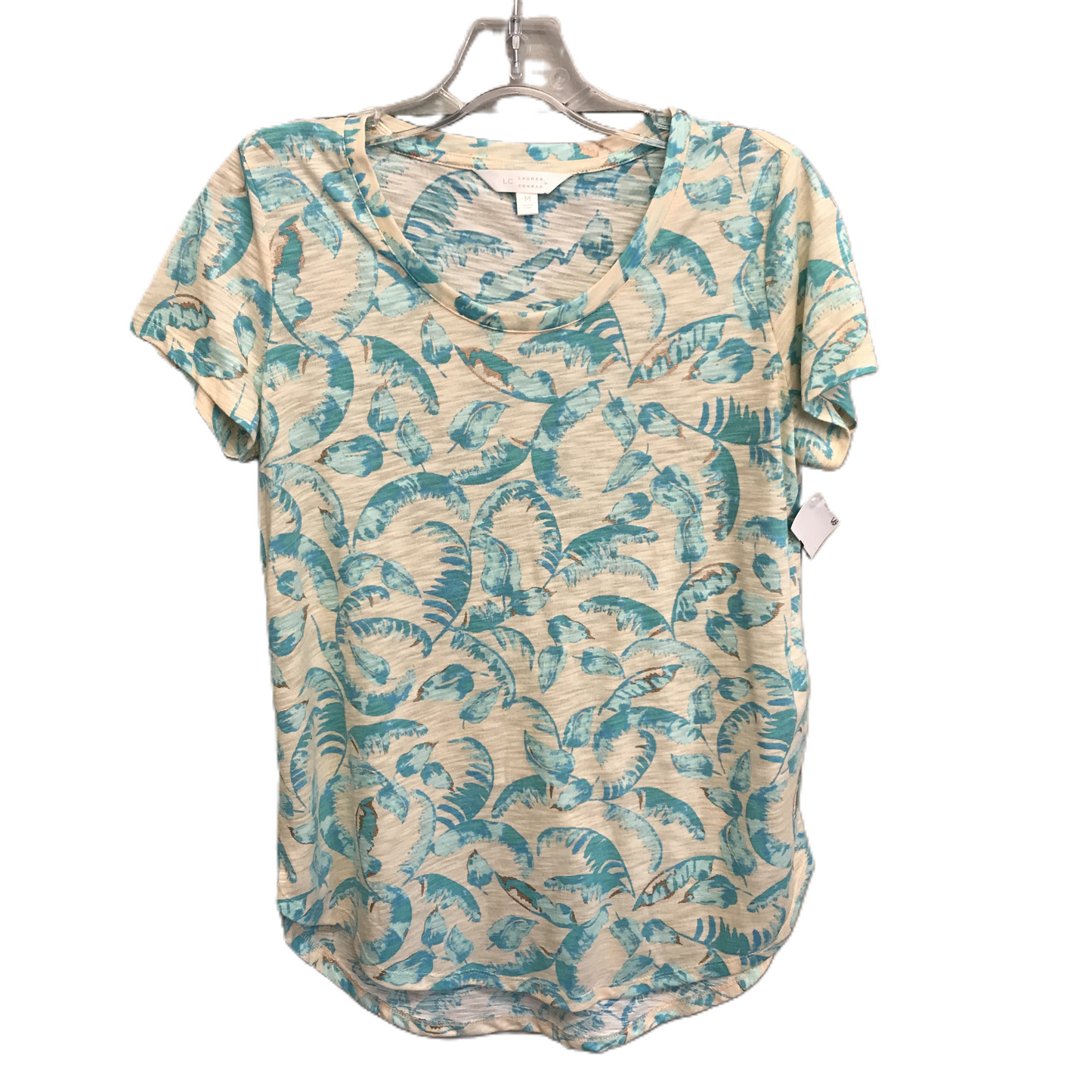 Tropical Print Top Short Sleeve By Lc Lauren Conrad, Size: M