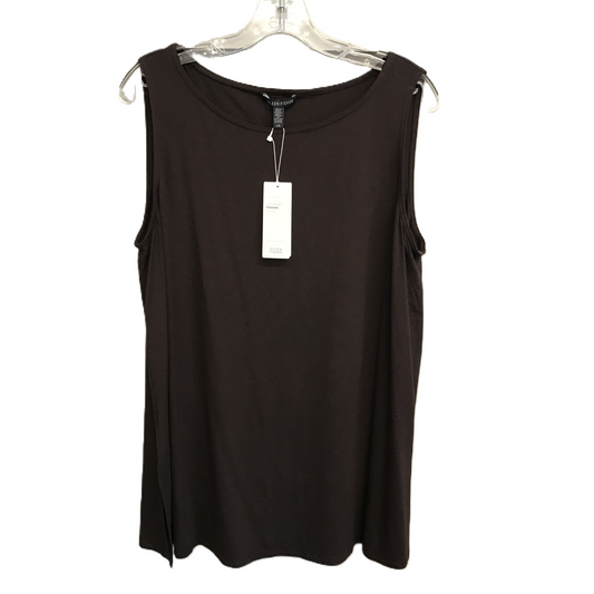 Brown Top Sleeveless Basic By Eileen Fisher, Size: L