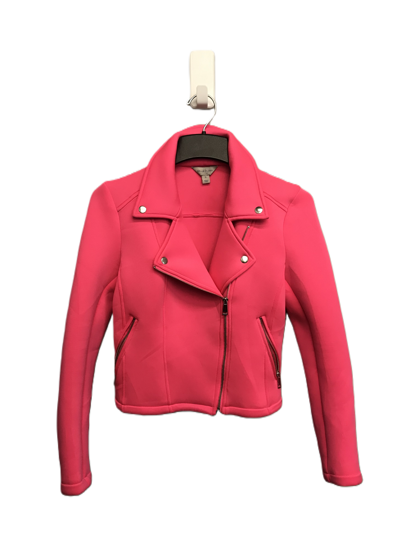 Pink Jacket Moto By Belle + Sky, Size: S