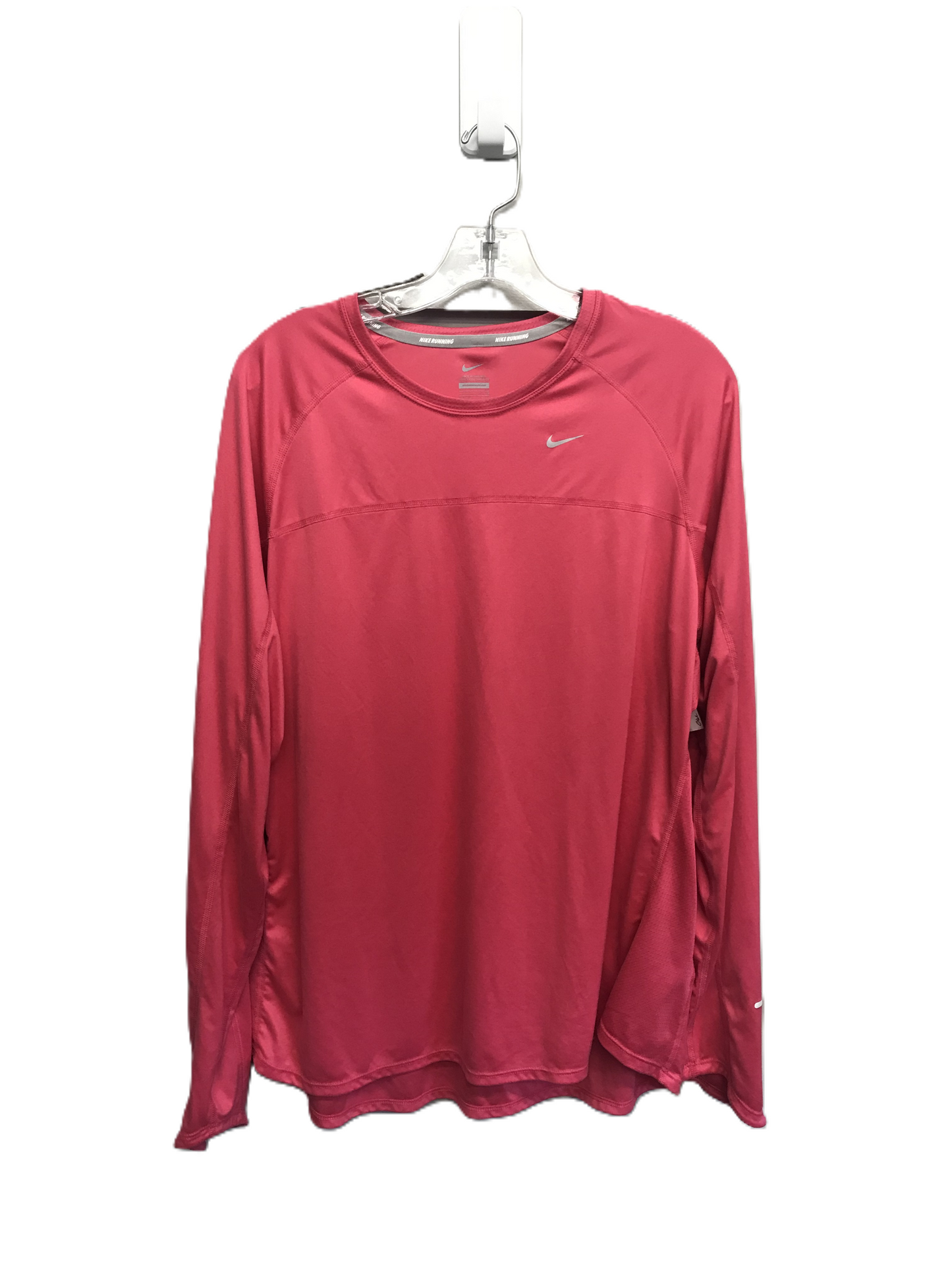 Pink Athletic Top Long Sleeve Crewneck By Nike Apparel, Size: 2x