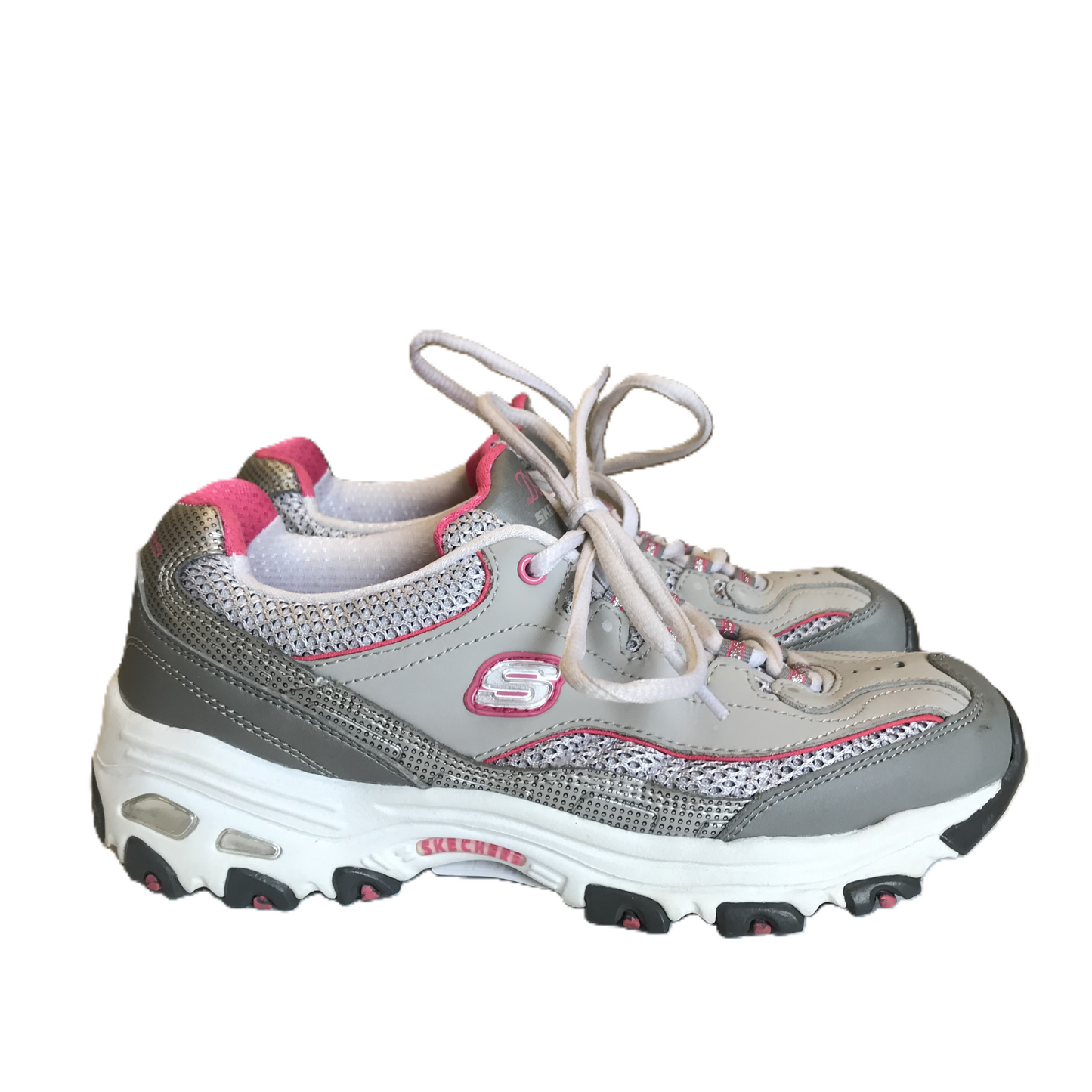 Shoes Athletic By Skechers In Grey & White, Size: 6