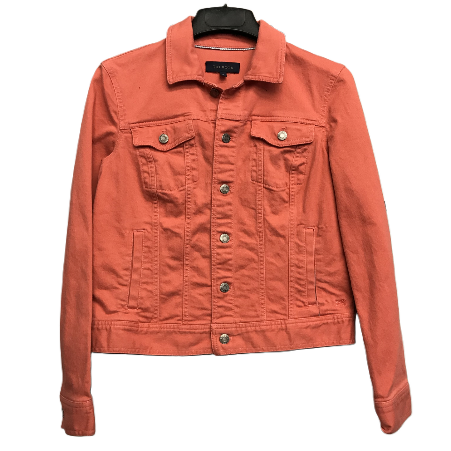 Jacket Denim By Talbots In Orange, Size: M