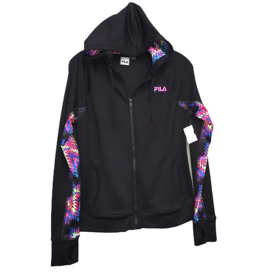 Athletic Jacket By Fila In Black, Size: M