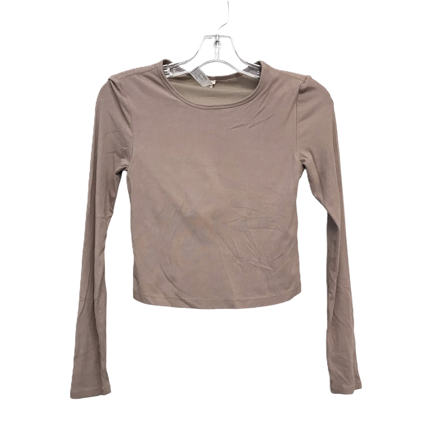 Top Long Sleeve By Yogalicious In Taupe, Size: Xs