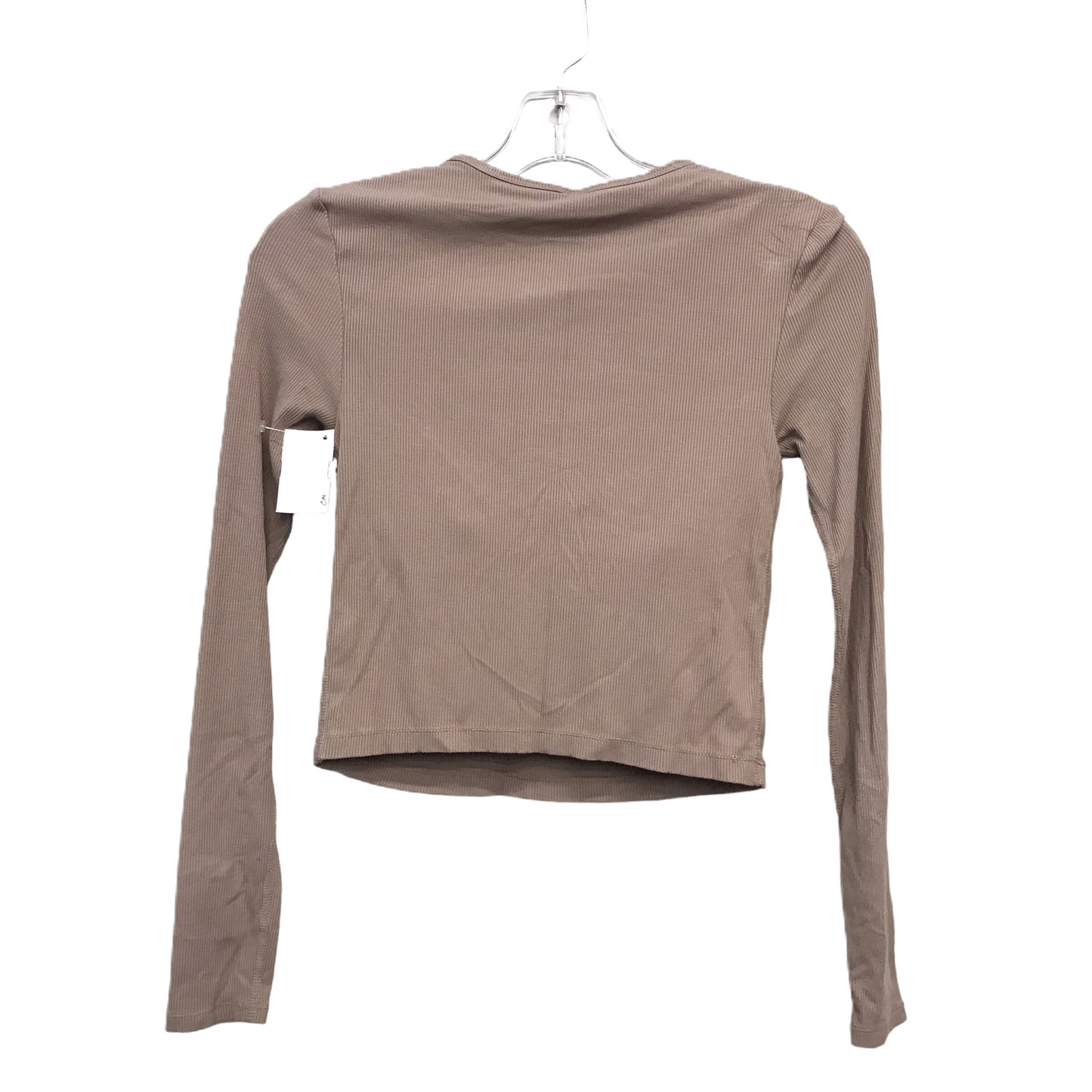 Top Long Sleeve By Yogalicious In Taupe, Size: Xs