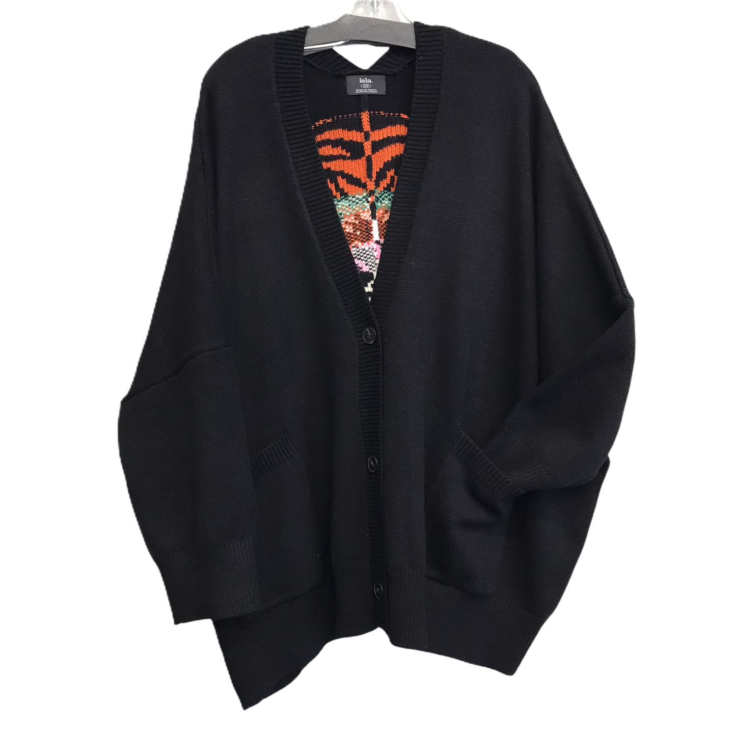 Sweater Cardigan By LALA In Black, Size: S