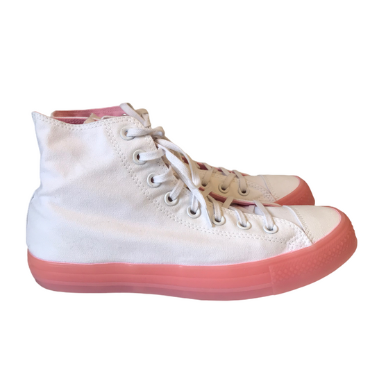 Shoes Athletic By Converse In Pink & White, Size: 10