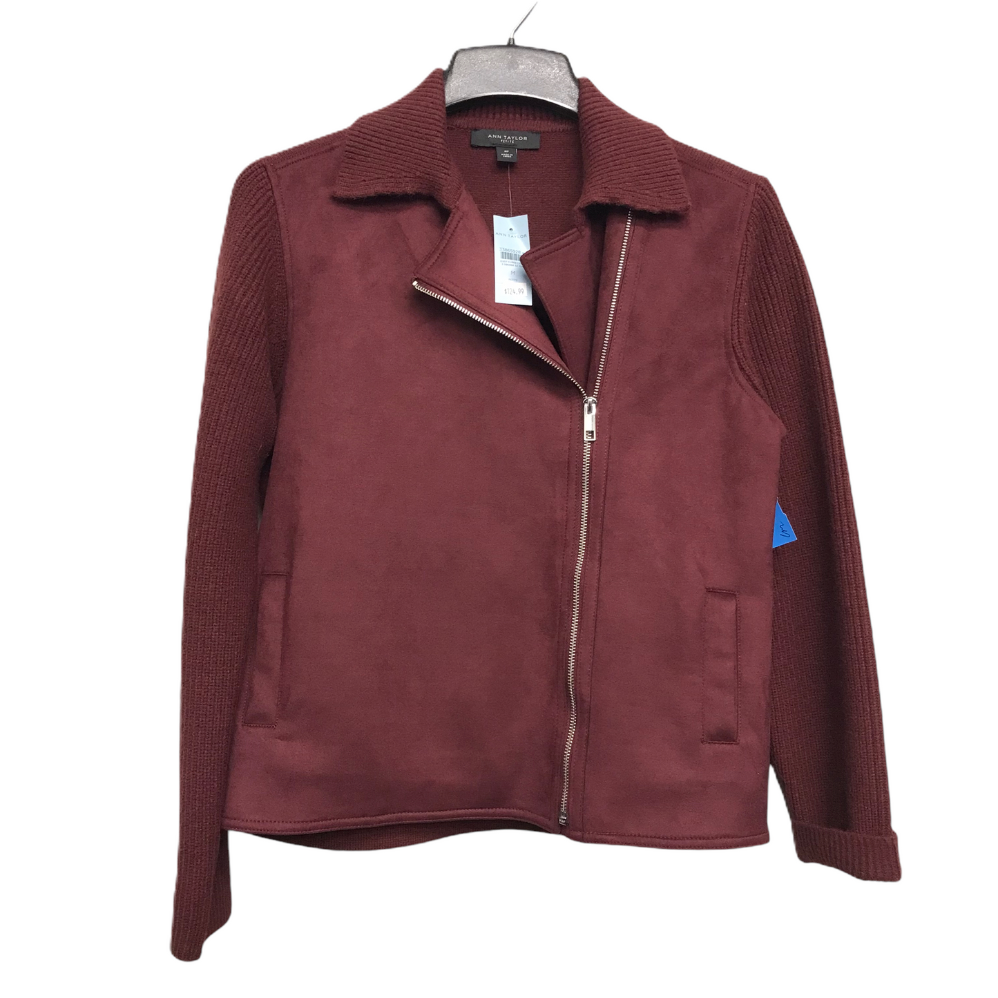 Jacket Moto By Ann Taylor In Red, Size: M