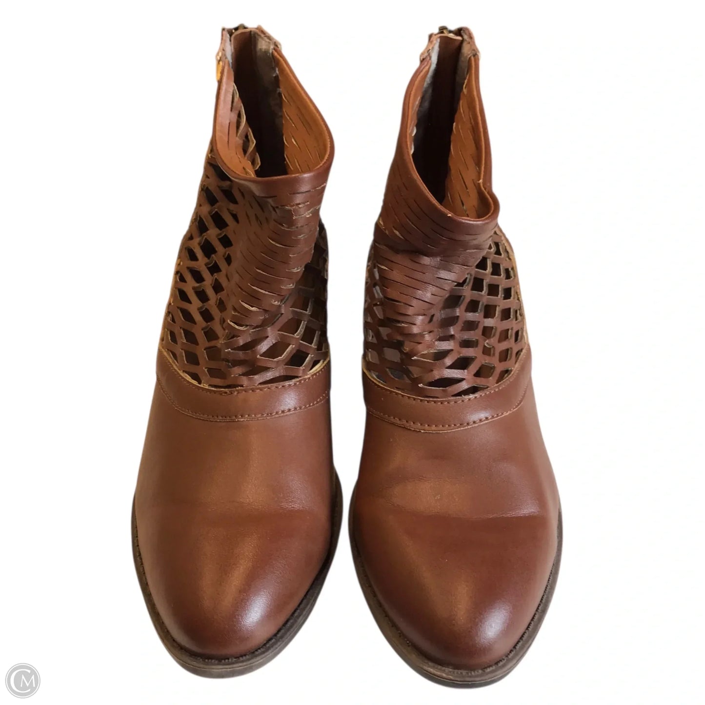 Boots Ankle Heels By Sugar In Brown, Size: 8