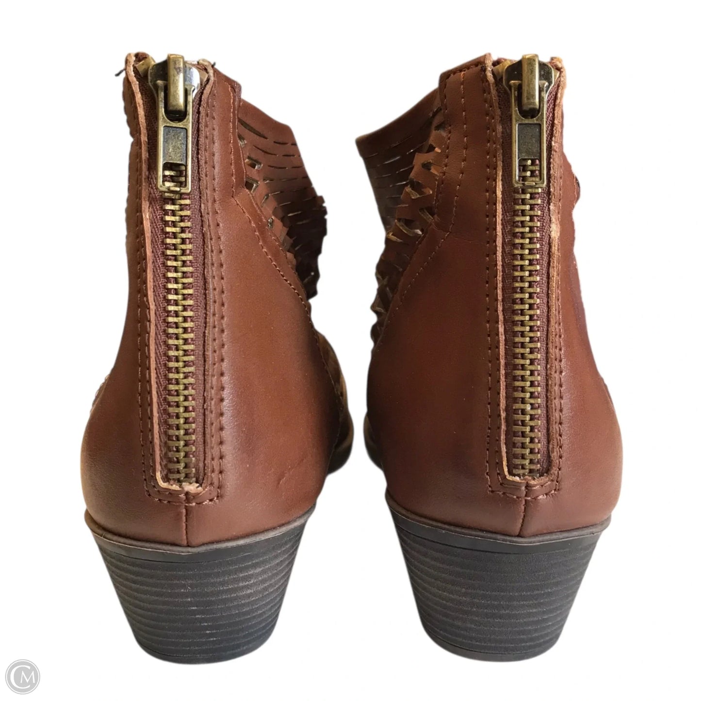 Boots Ankle Heels By Sugar In Brown, Size: 8