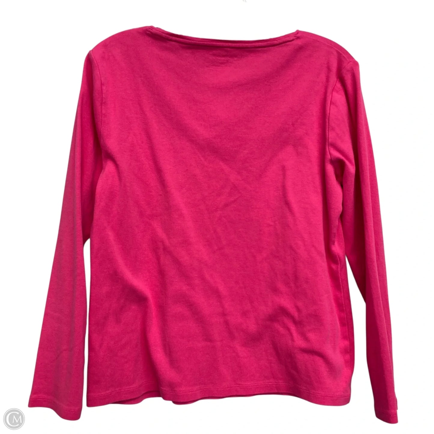 Top Long Sleeve Basic By Talbots In Pink, Size: L