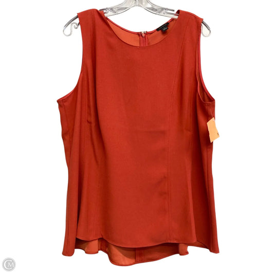 Top Sleeveless By Ann Taylor In Orange, Size: Xl