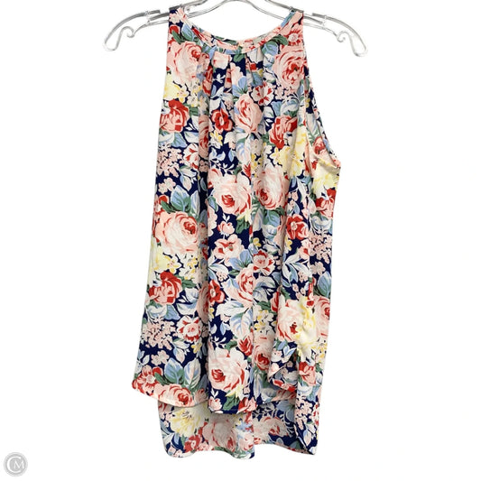 Top Sleeveless By Dalia In Floral Print, Size: L