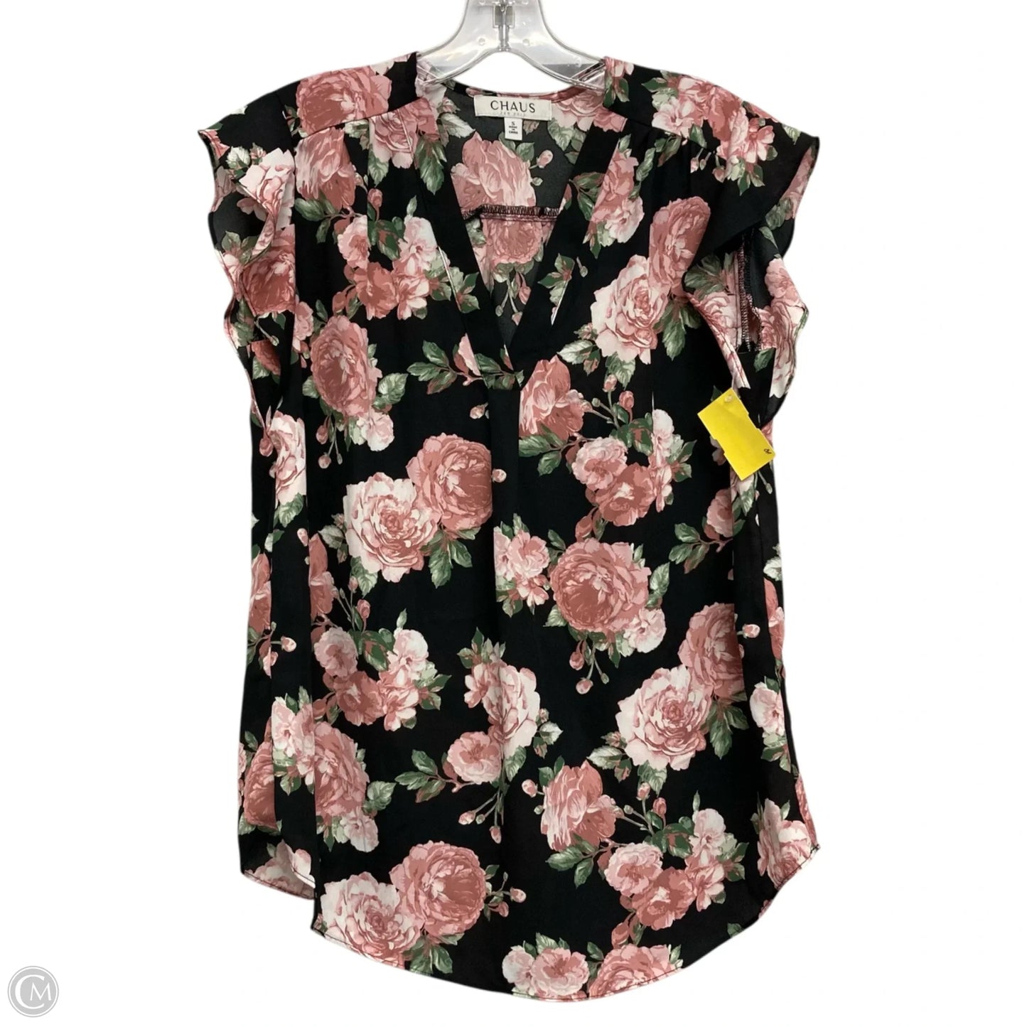 Top Sleeveless By Chaus In Floral Print, Size: S