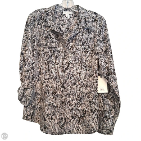 Top Long Sleeve By Dana Buchman In Multi-colored, Size: L