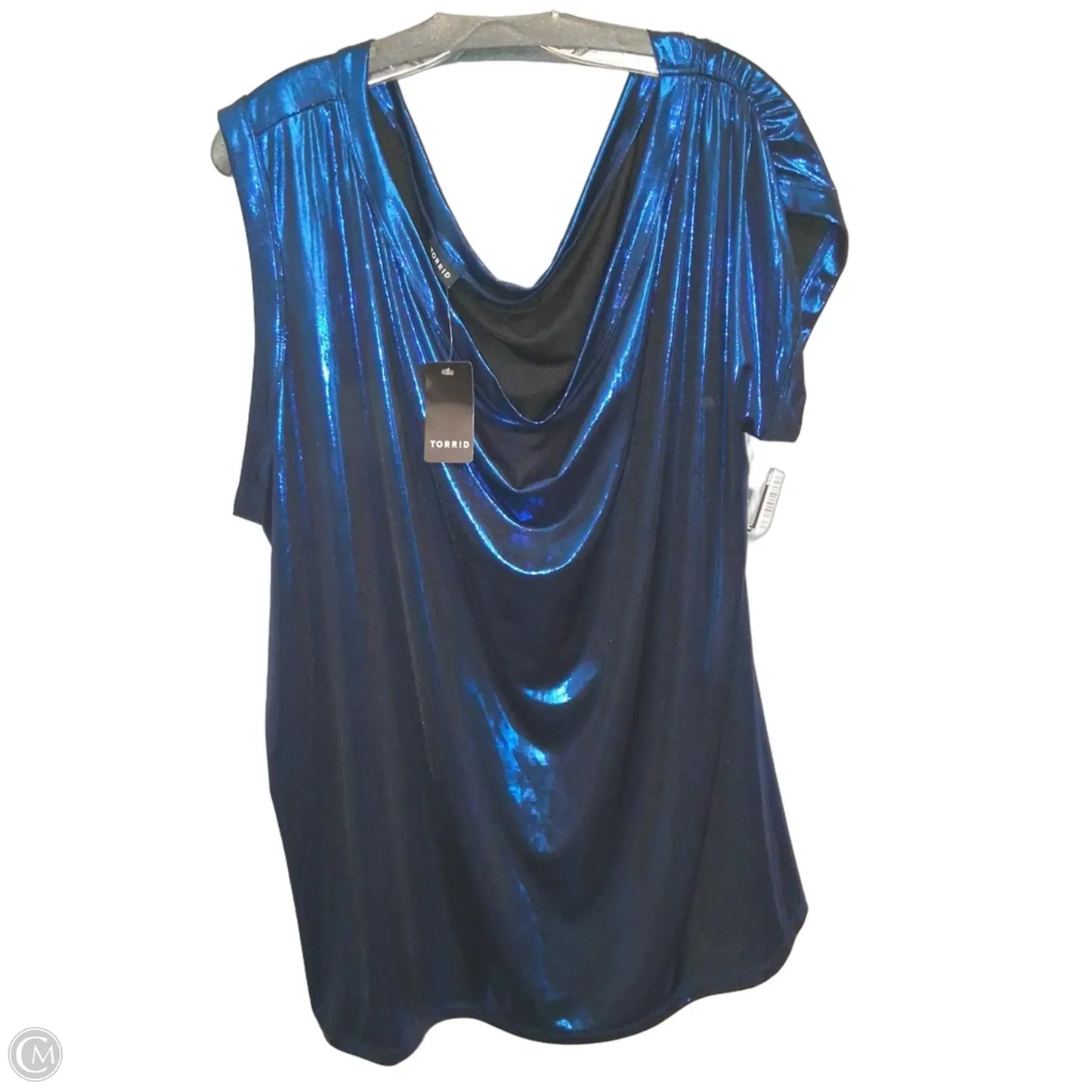 Top Short Sleeve Basic By Torrid In Blue, Size: 4x