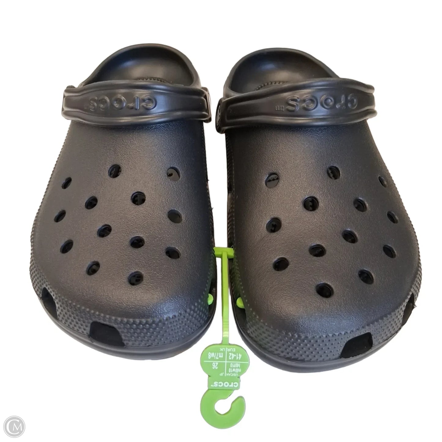 Shoes Flats By Crocs In Black, Size: 10