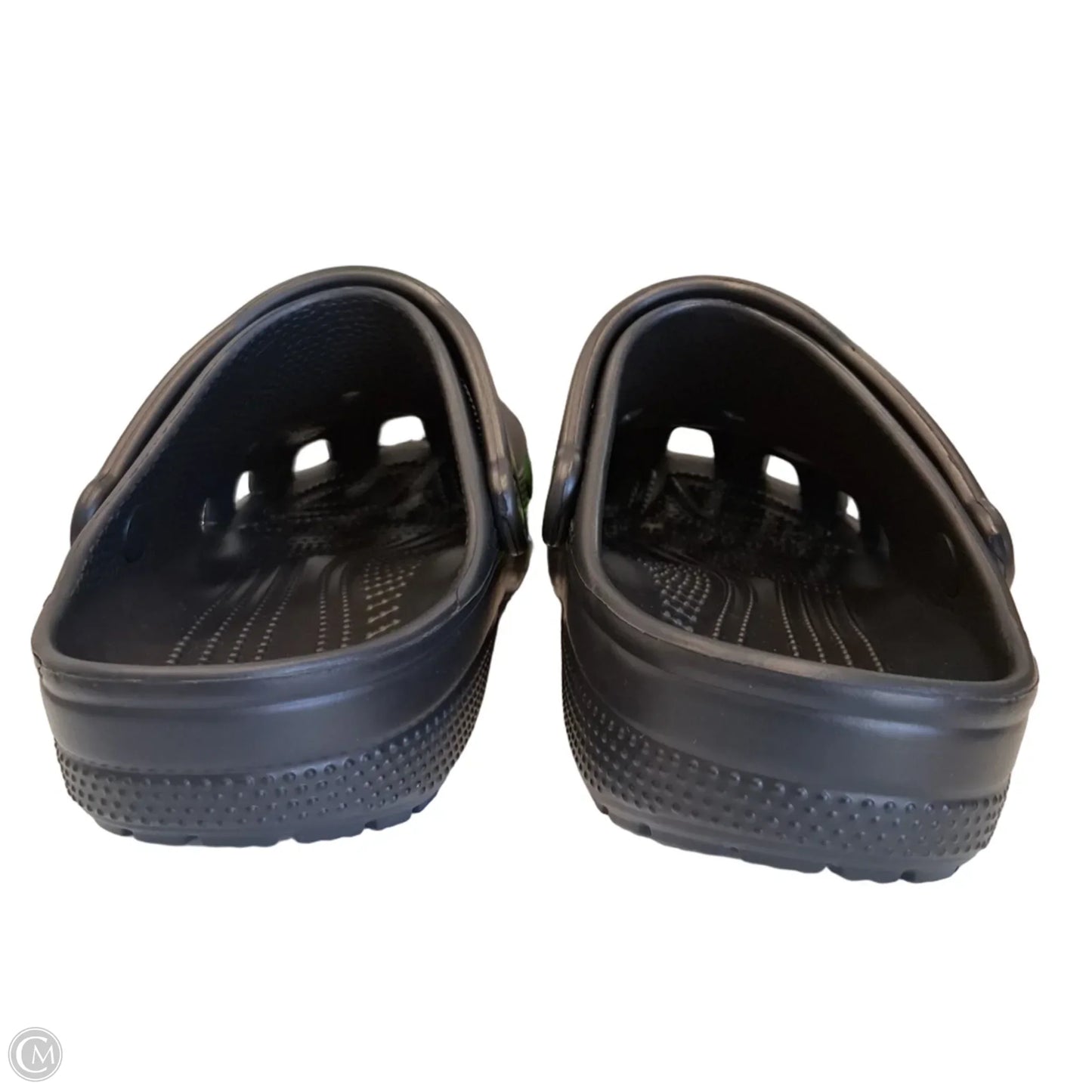 Shoes Flats By Crocs In Black, Size: 10