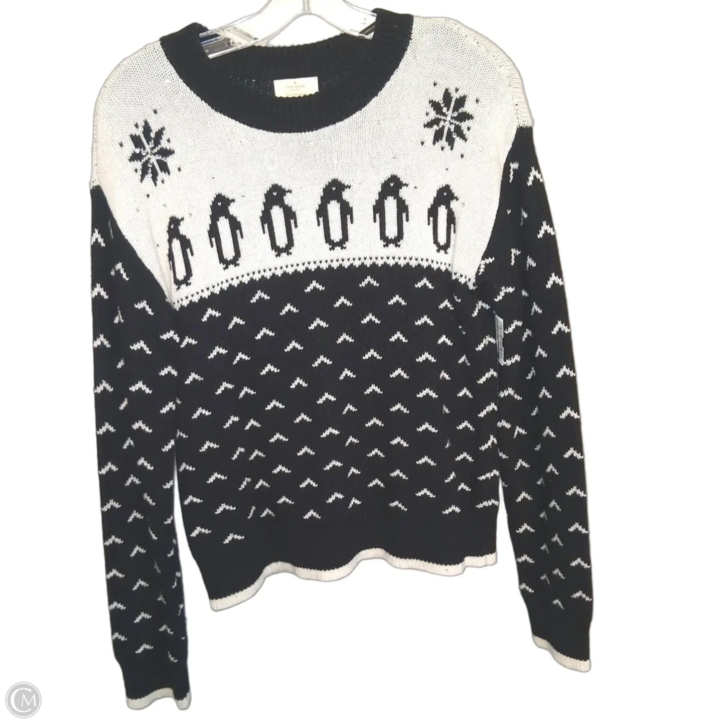 Sweater Cardigan By Talbots In Black & White, Size: S