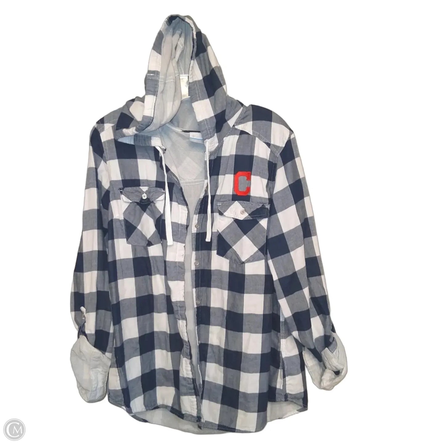 Top Long Sleeve By Columbia In Checkered Pattern, Size: Xl