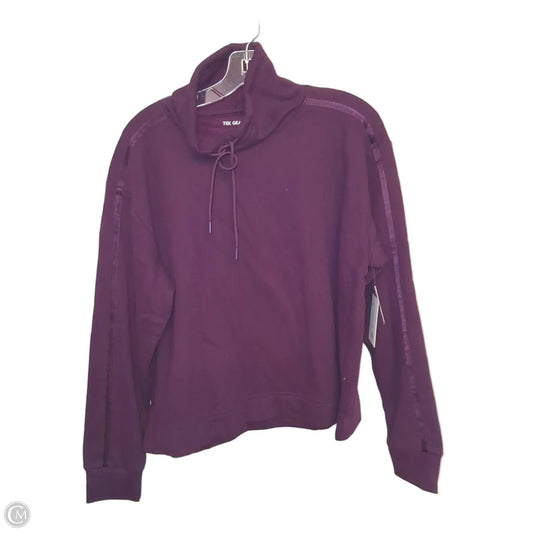 Sweatshirt Collar By Tek Gear In Purple, Size: L