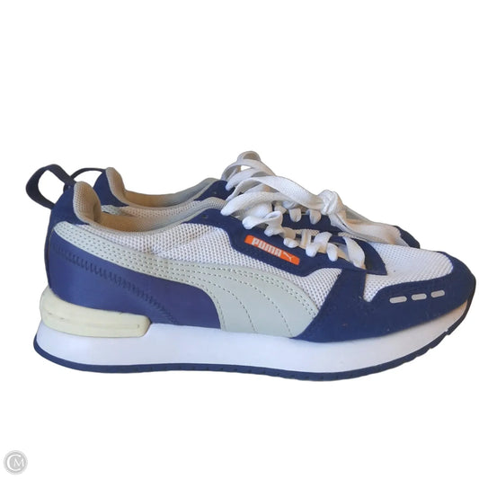 Shoes Athletic By Puma In Blue & White, Size: 6.5