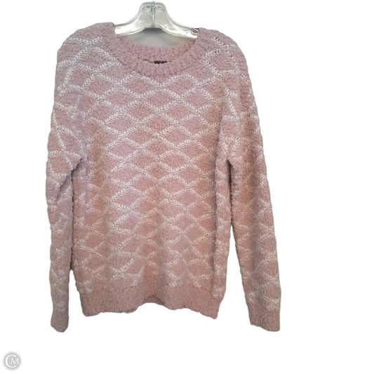 Sweater By Bobeau In Pink & White, Size: S
