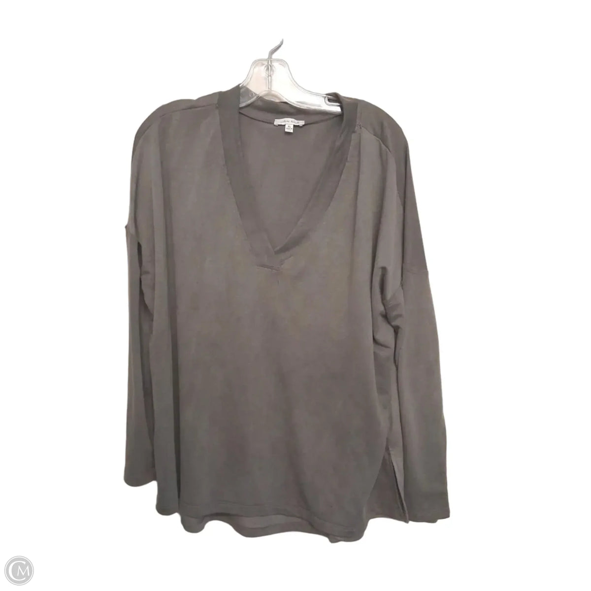 Top Long Sleeve Basic By White Birch In Grey, Size: Xl