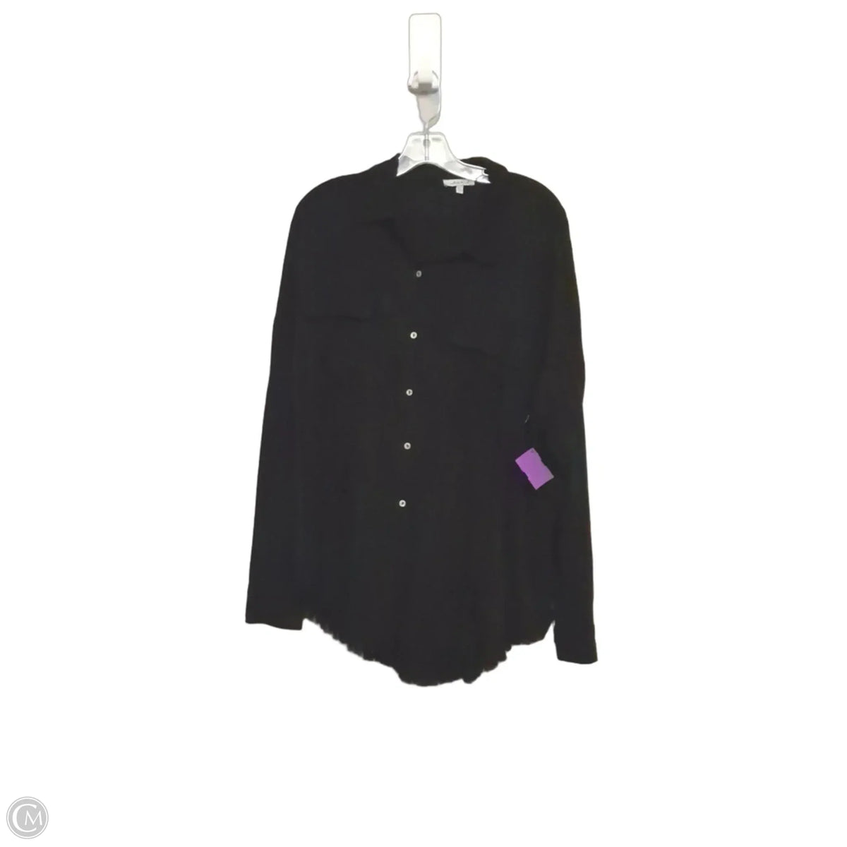 Top Long Sleeve Basic By White Birch In Black, Size: Xl