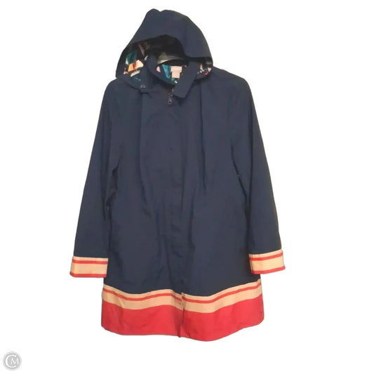 Jacket Windbreaker By Chicos In Navy, Size: Xl