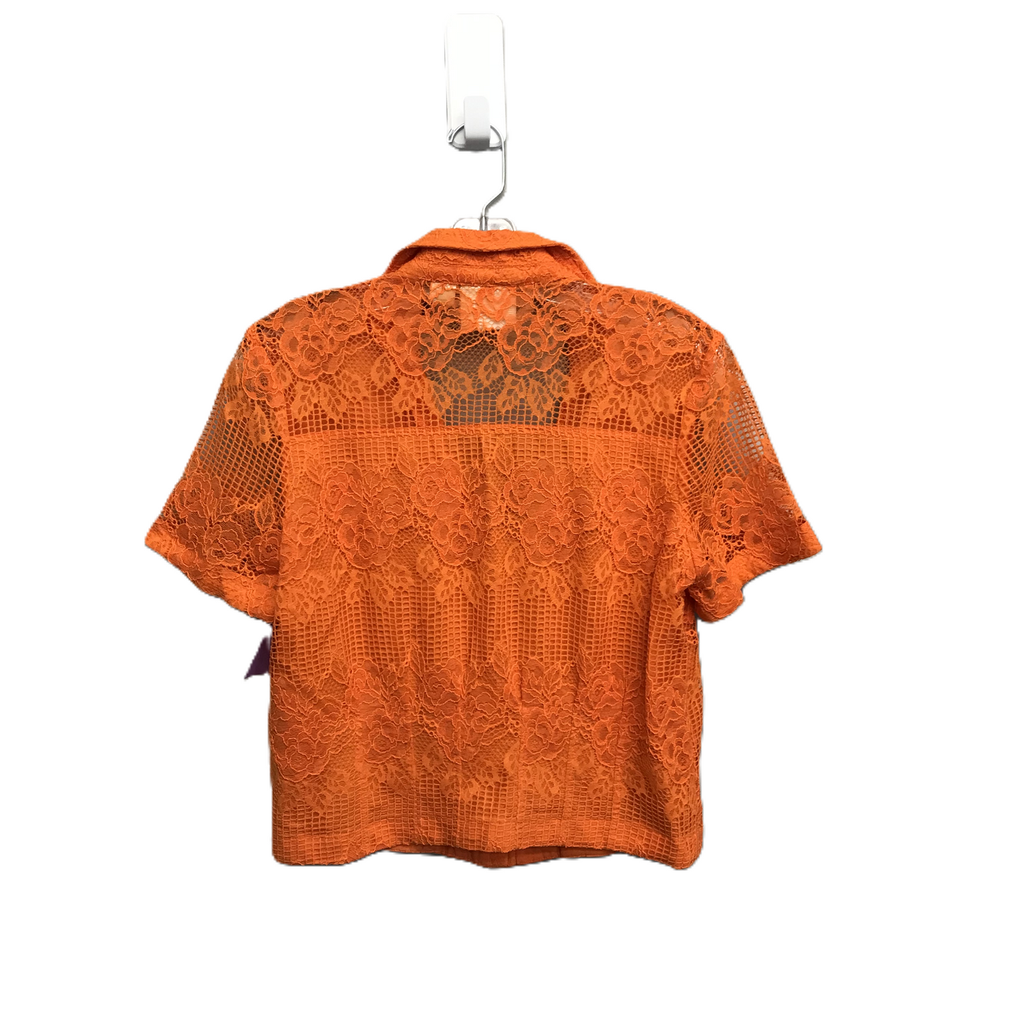 Orange Top Short Sleeve By Maeve, Size: M