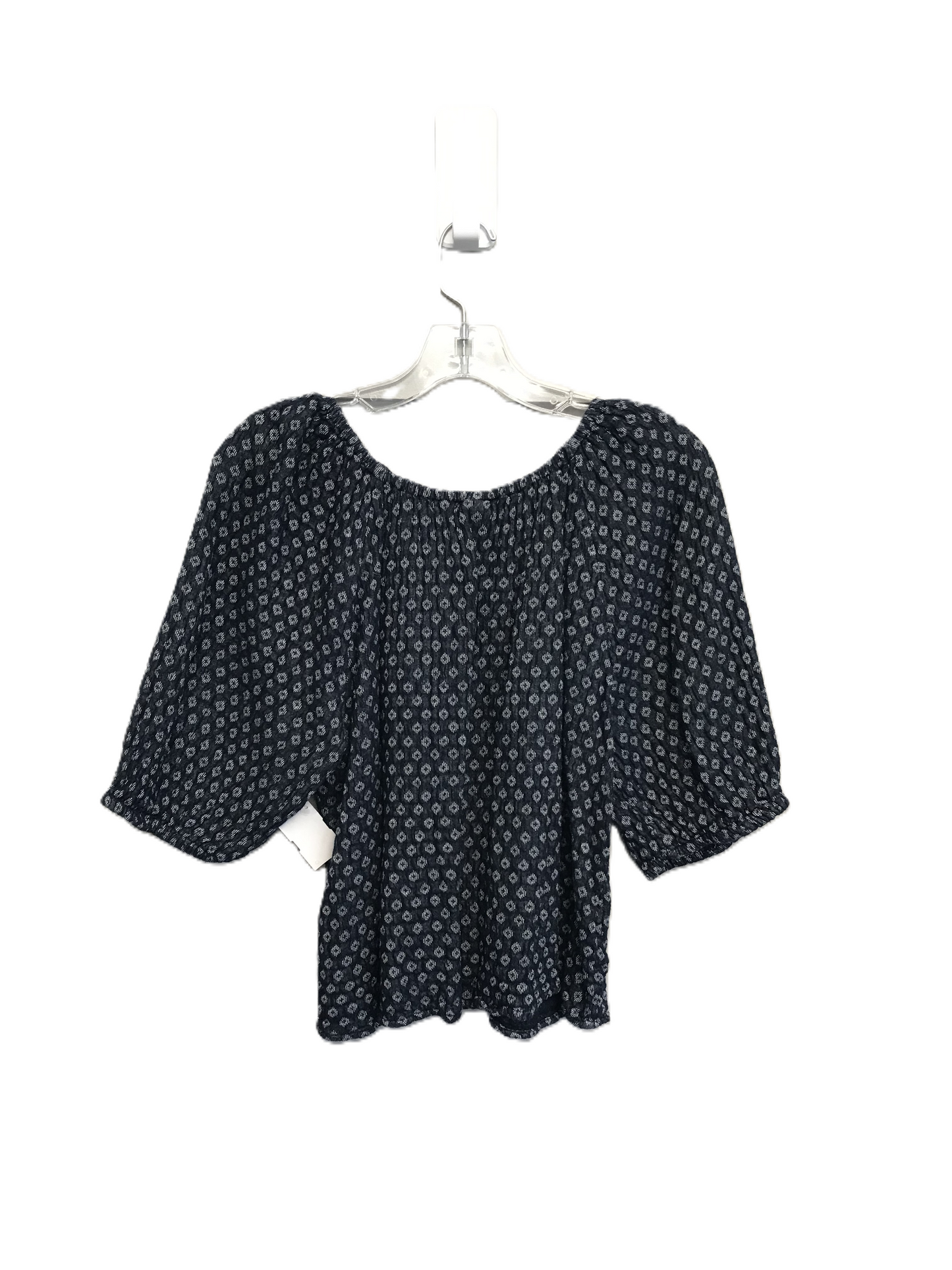 Navy Top Short Sleeve By Universal Thread, Size: L