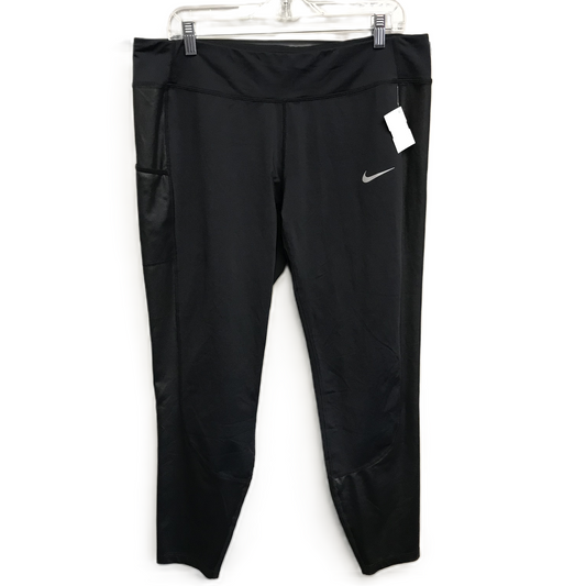 Black Athletic Leggings By Nike Apparel, Size: 1x