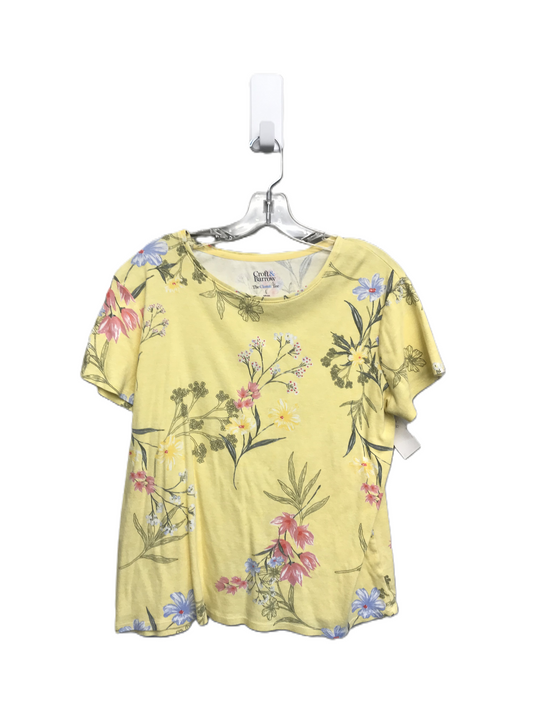 Yellow Top Short Sleeve Basic By Croft And Barrow, Size: L