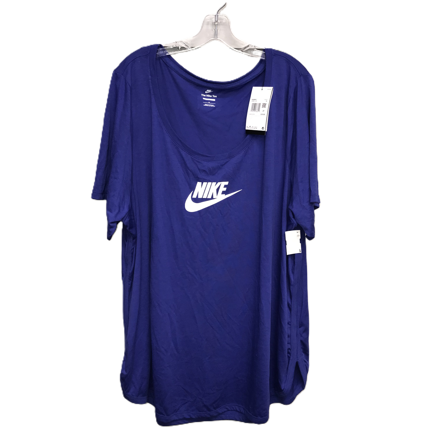 Athletic Top Short Sleeve By Nike Apparel In Blue, Size: 3x