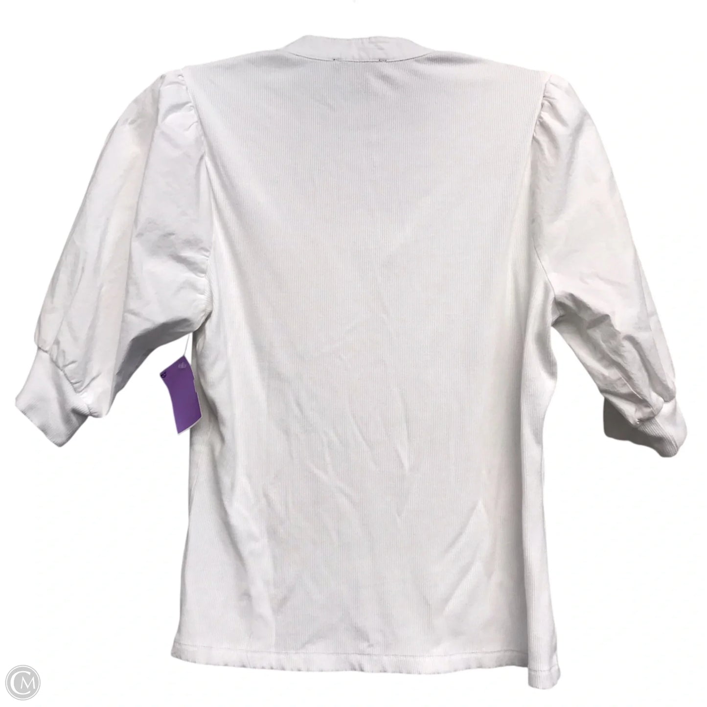 Top Short Sleeve By Tamara H In White, Size: S