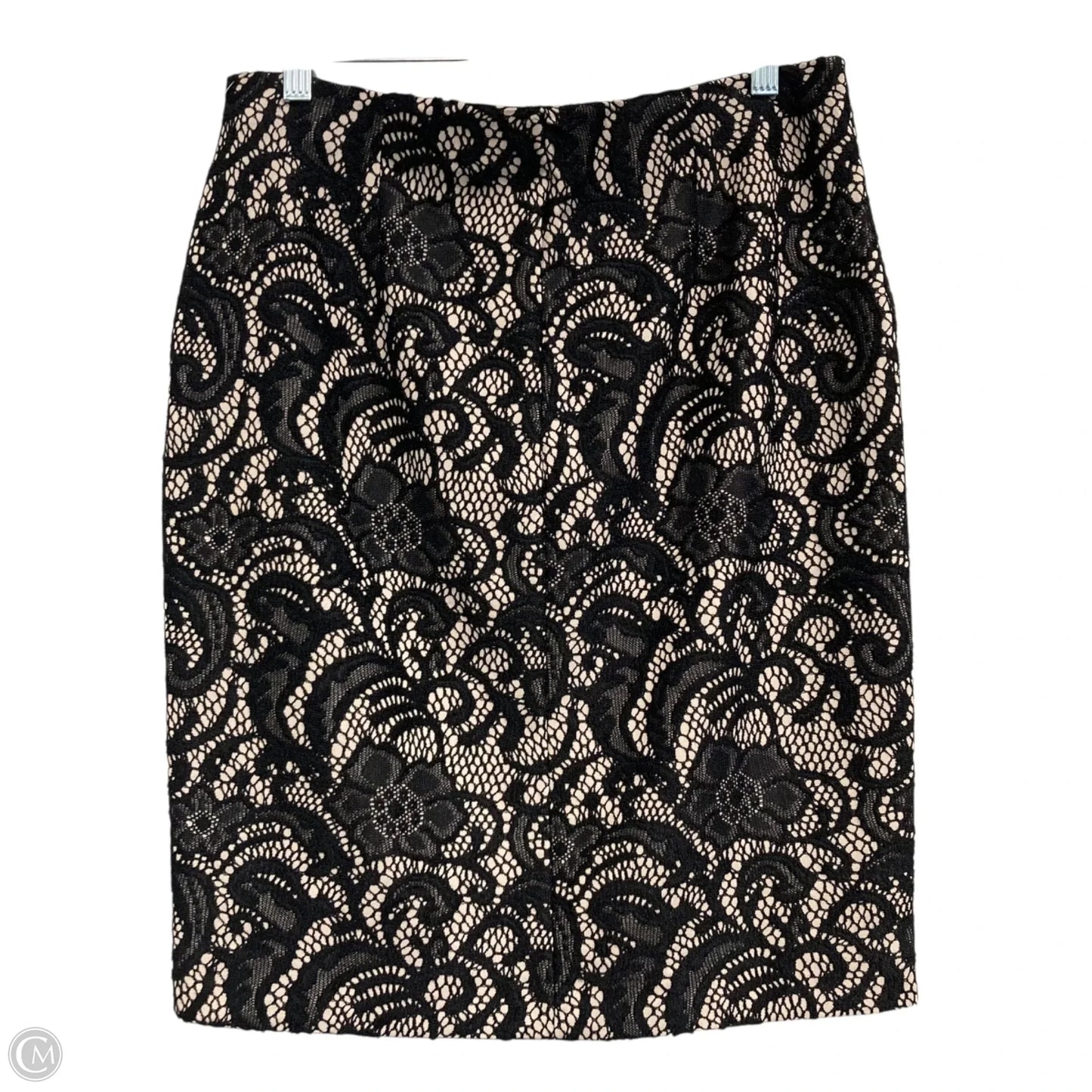 Skirt Midi By Ann Taylor In Black & Tan, Size: 8