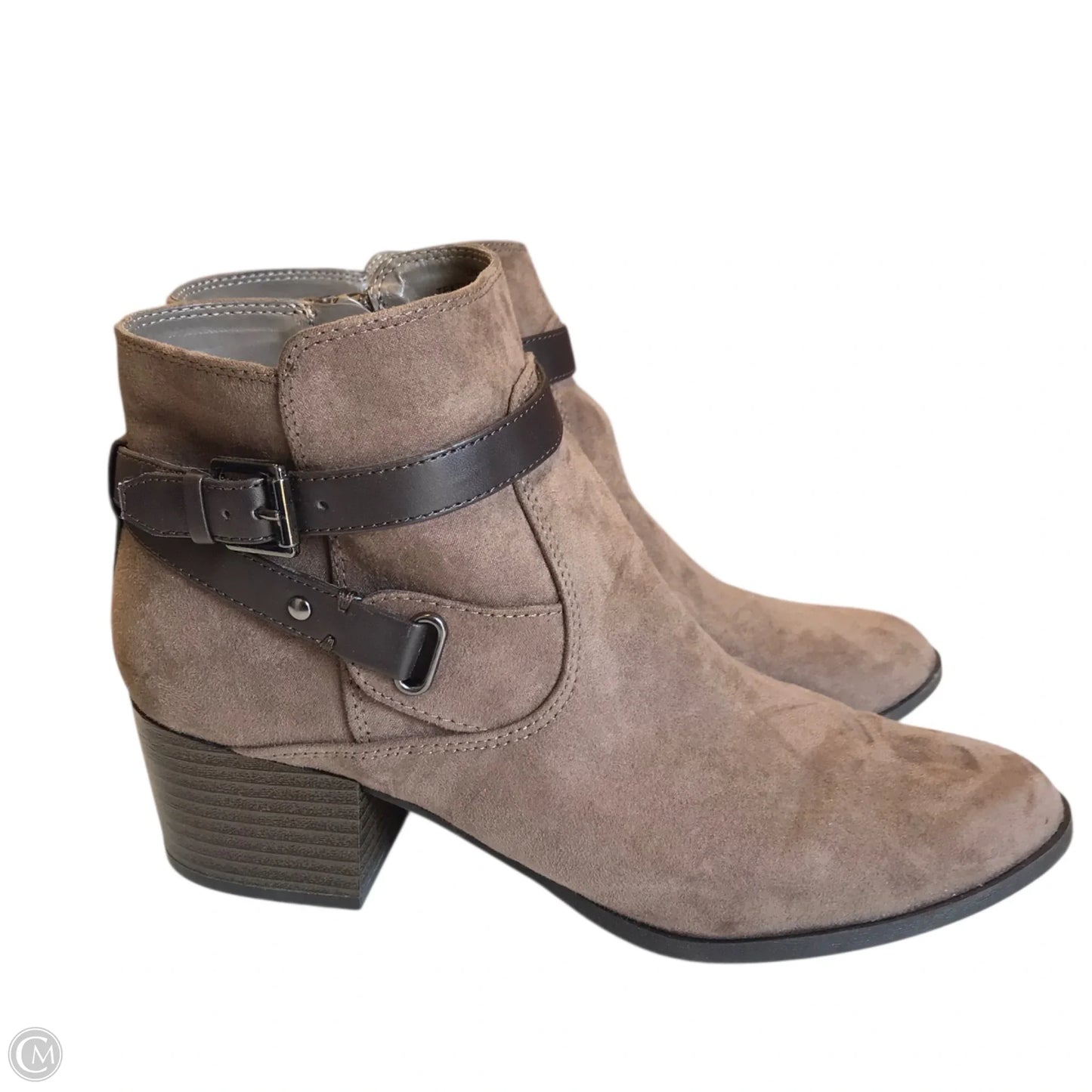 Boots Ankle Heels By Unisa In Taupe, Size: 8.5