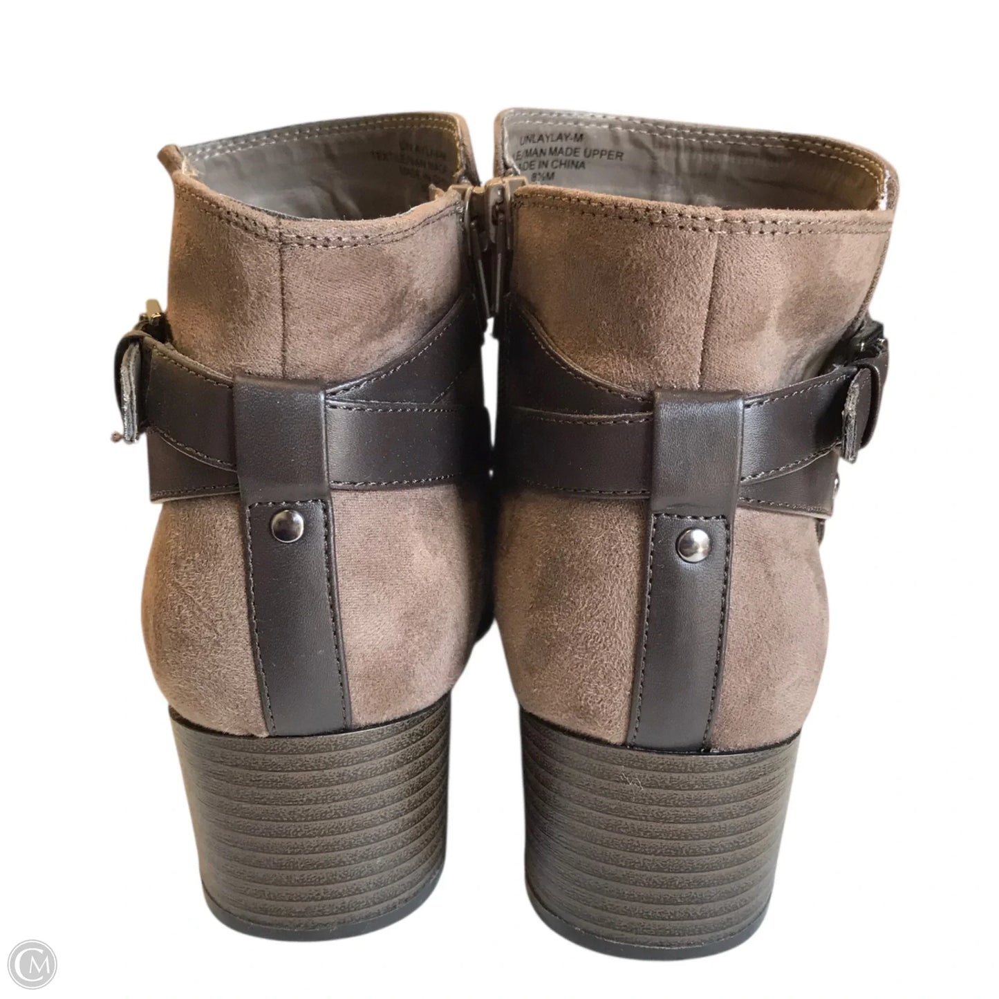 Boots Ankle Heels By Unisa In Taupe, Size: 8.5