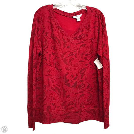 Top Long Sleeve By Athleta In Red, Size: M
