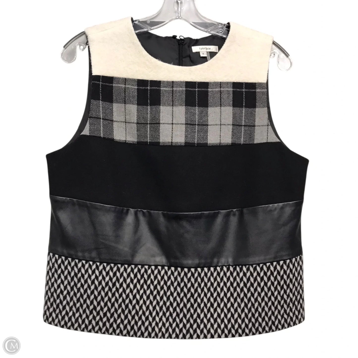 Top Sleeveless By Tyler Boe In Black & Grey, Size: S
